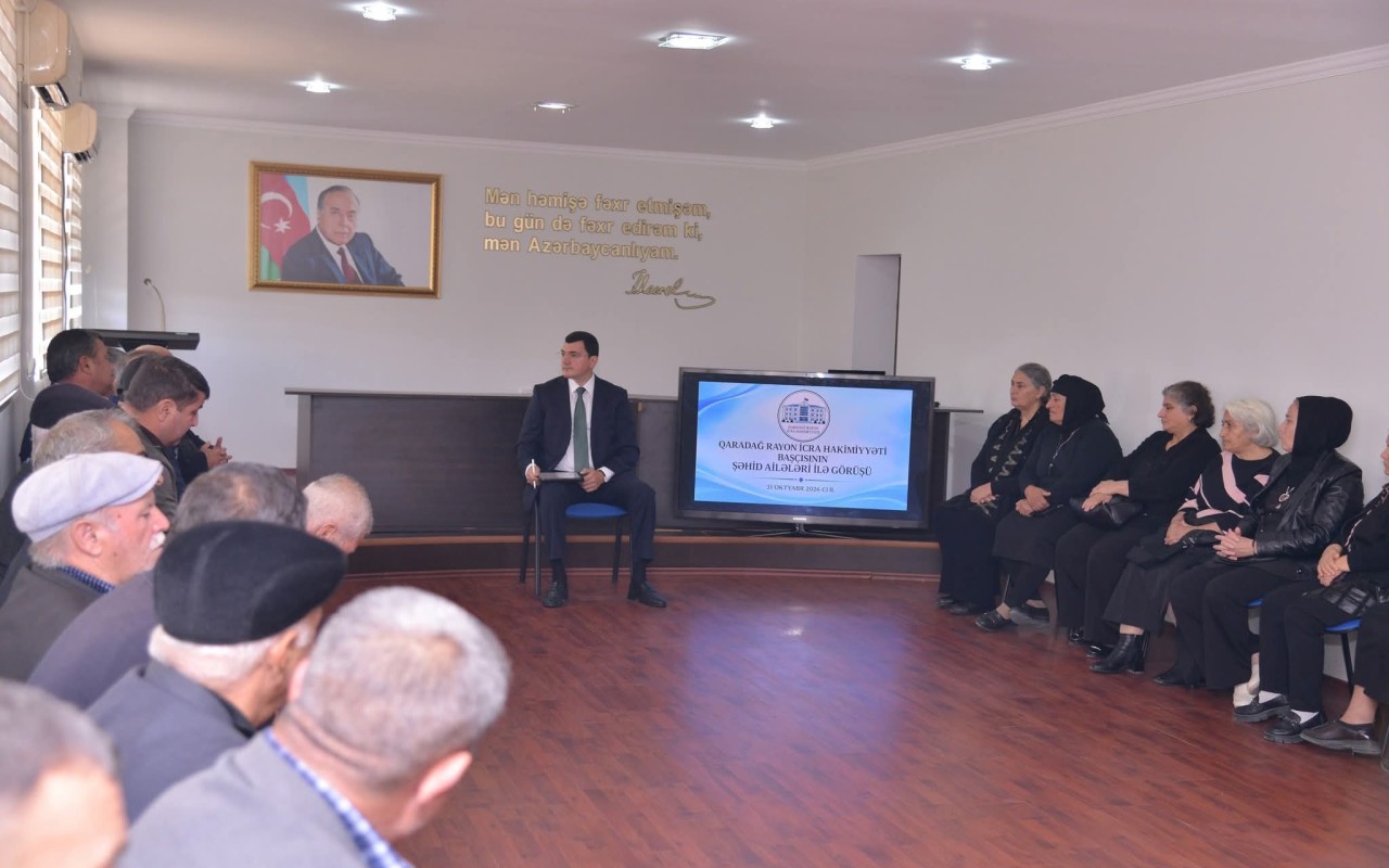 Qaradağ RİH-də şəhid ailələri ilə görüş keçirildi - FOTOLAR