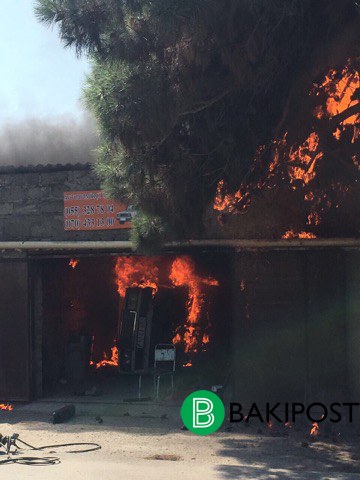 Bakıda güclü YANÄžIN:   Onlarla ev təhlükədə (FOTO)