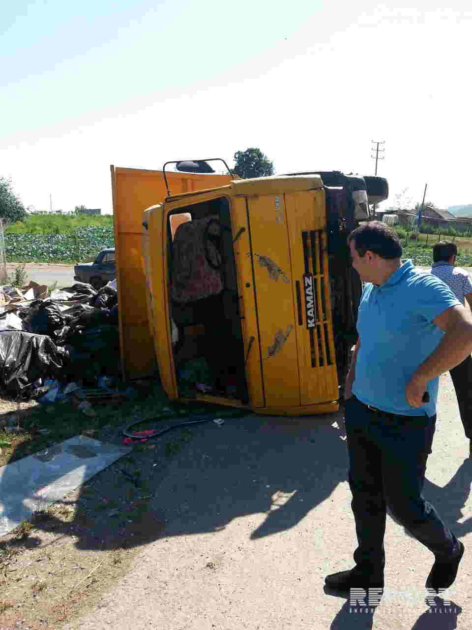 Şahdağ Turizm Mərkəzində QƏZA:   Zibil maşını aşdı (FOTOLAR)