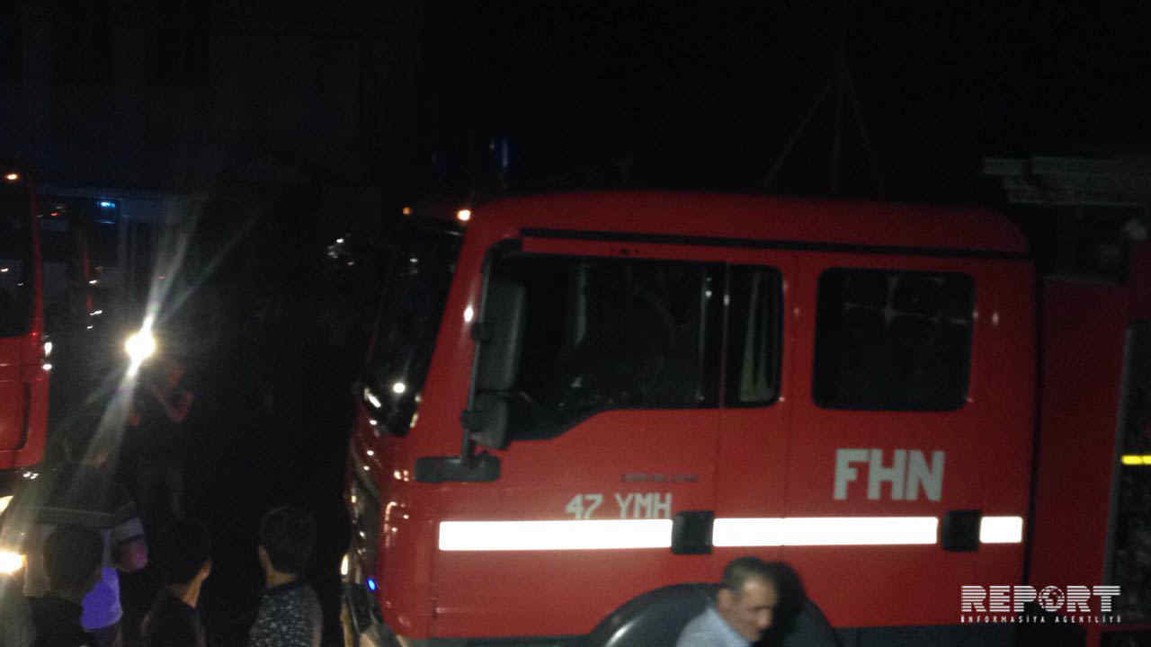 Sabunçu bazarında yanğın - FOTOLAR