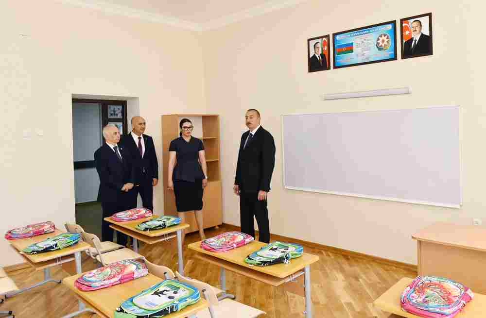 İlham Əliyev    62 saylı məktəb-liseydə (FOTOLAR)