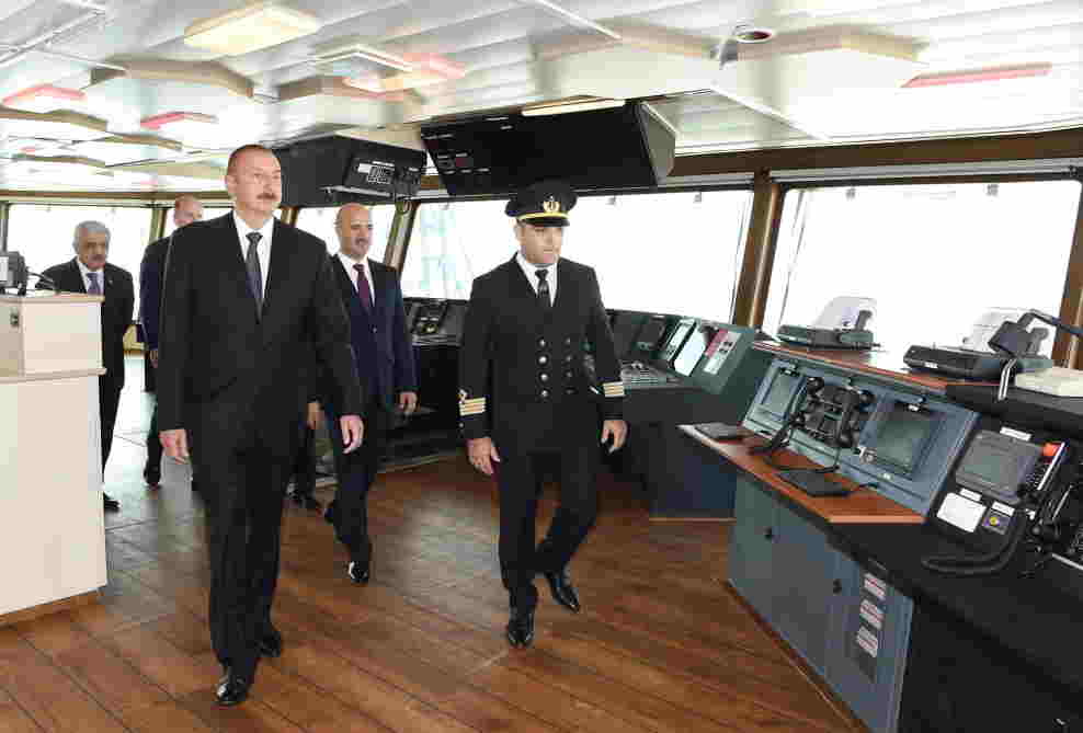 İlham Əliyev   Xankəndi gəmisində (FOTOLAR-YENİLƏNİB)