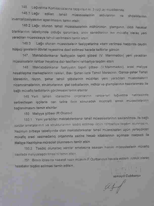 Nazirdən ƏMR:    Yüzlərlə insan işsiz qalacaq (FOTOFAKT)