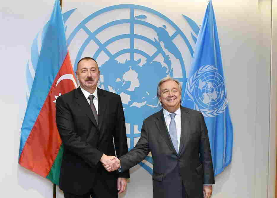 İlham Əliyev BMT-nin baş katibi ilə görüşdü - FOTO (YENİLƏNİB)