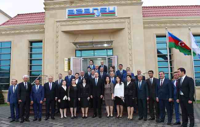 İlham Əliyev içməli suyun verilməsi   mərasimində - FOTOLAR