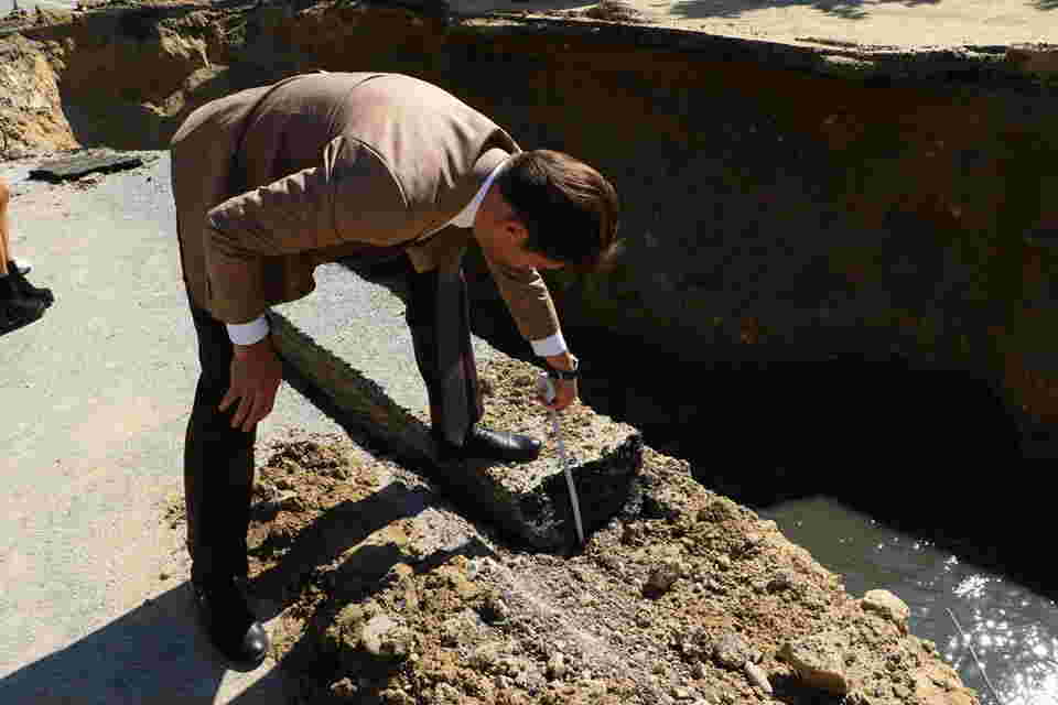 Bakıda çökən yolla bağlı   Qurumdan növbəti açıqlama (FOTO)