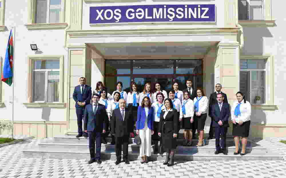 Birinci vitse-prezident Qubadlı rayon Xanlıq kənd orta məktəbində - FOTOLAR