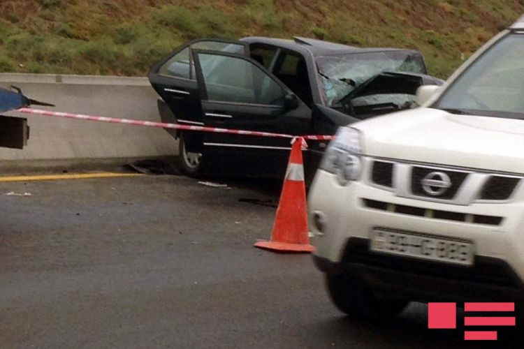 Şamaxı yolunda iki avtomobil toqquşdu -  7 nəfər yaralandı - FOTOLAR