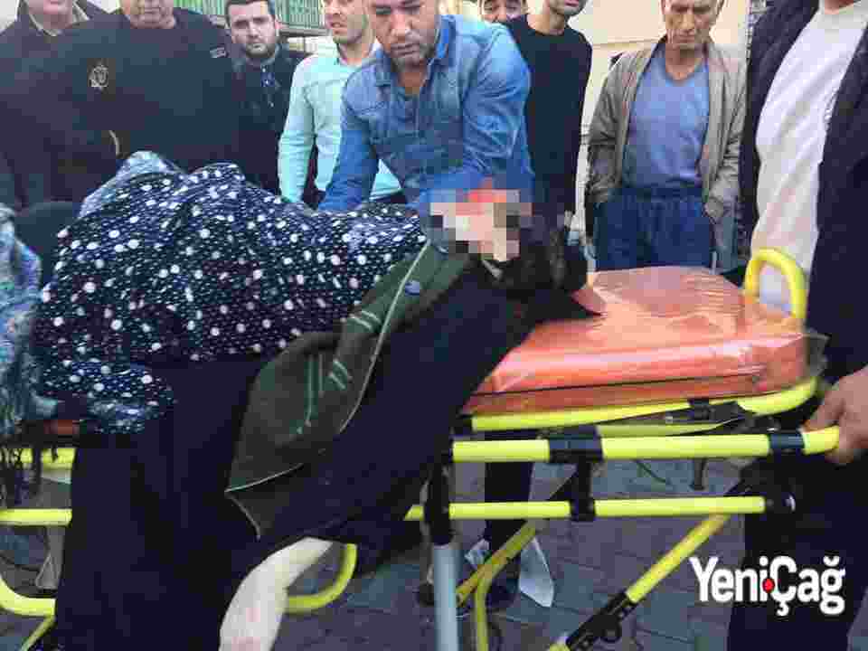 Bakıda qəza zamanı taksidə olan qadın zərbədən yola düşdü -  FOTOLAR