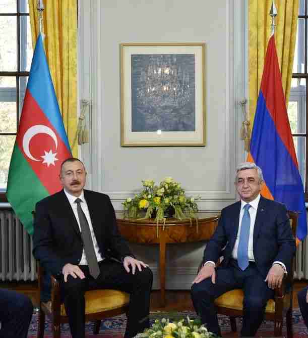 İlham Əliyevlə Sarkisyan təkbətək görüşdü -   YENİLƏNİB-FOTO