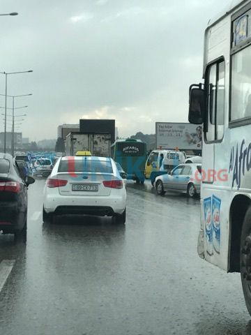 Bakı-Sumqayıt yolunda tıxac -  FOTOLAR