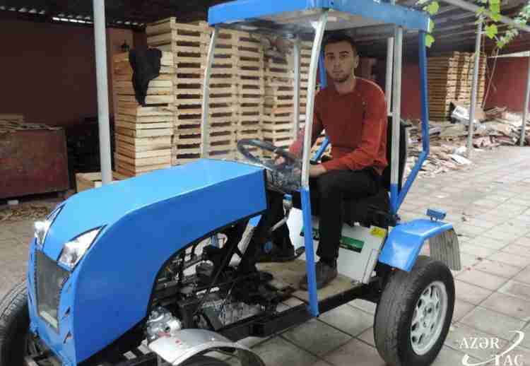 18 yaşlı gənc traktor düzəldib -  FOTOLAR