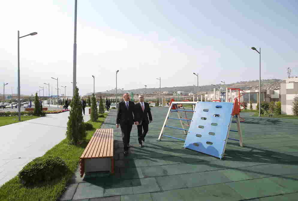 Prezident idman və istirahət parkını istifadəyə verdi -  FOTOLAR