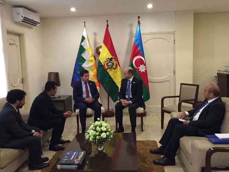 Energetika naziri boliviyalı həmkarı ilə görüşüb -  FOTOLAR