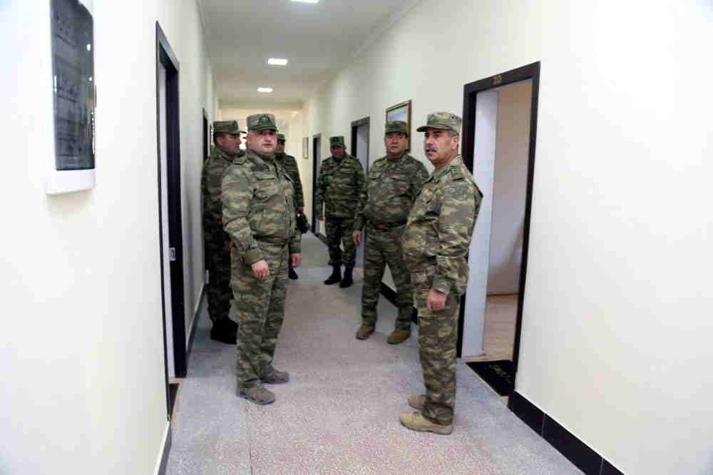 Zakir Həsənov cəbhə bölgəsində zabitlər üçün yaşayış kompleksinin açılışında - FOTO