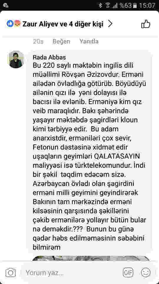 Bakıda ermənipərəst müəllim   işdən qovuldu - FOTO