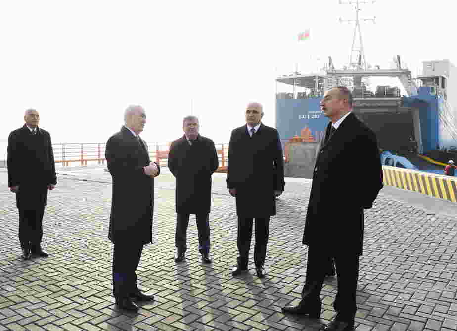 Prezident Dəniz Ticarət Limanında terminalın açılışında   - Foto (YENİLƏNİB)