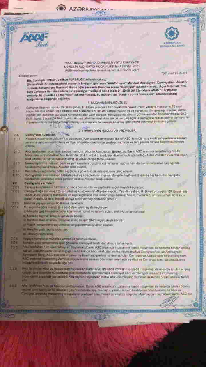   AAAF-dan aldığı evə köçə bilməyən qadın prezidentə müraciət edəcək   â€“ FOTO SƏNƏDLƏR 