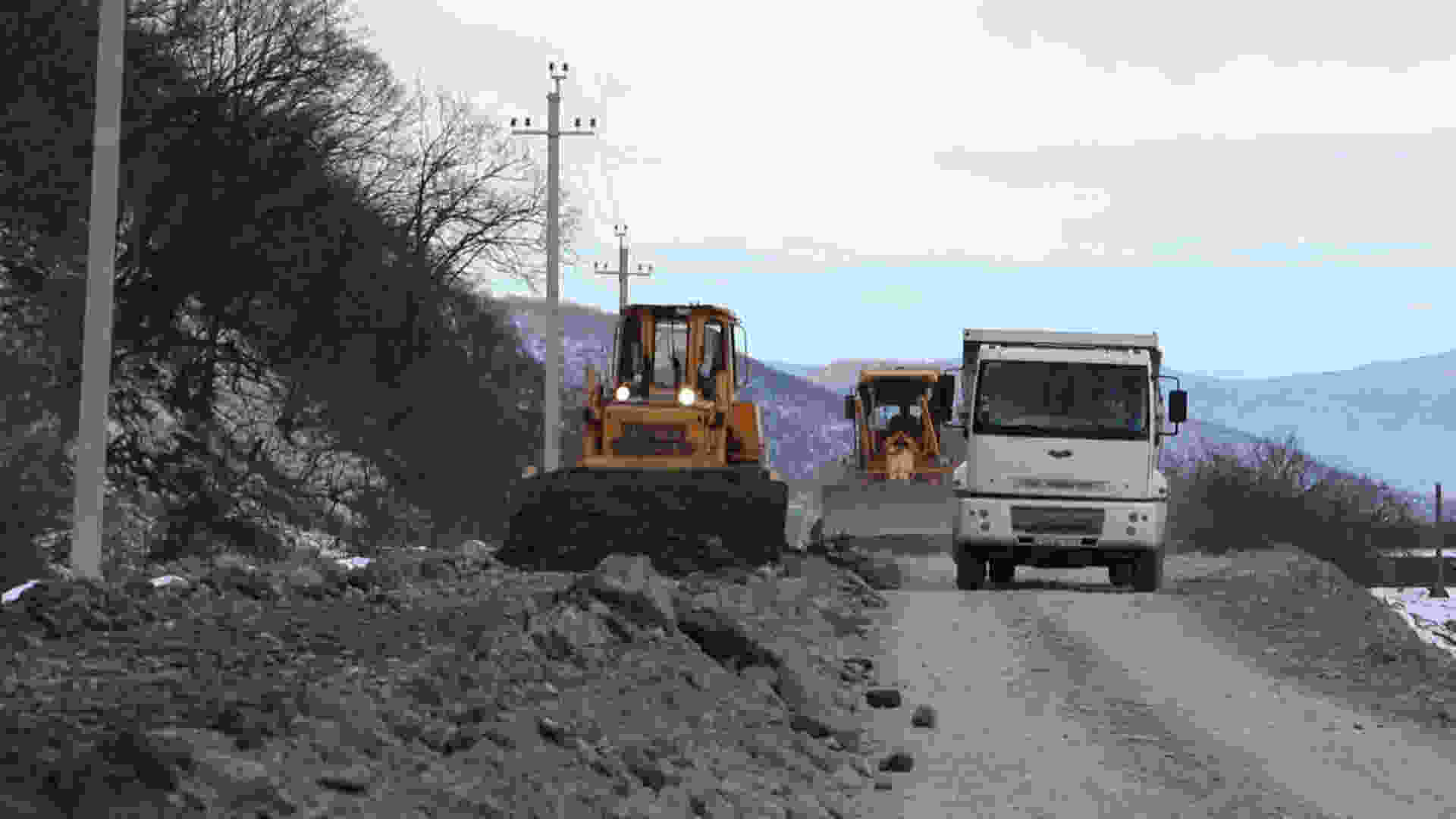 Oğuzda bu yol yenidən qurulur - FOTO