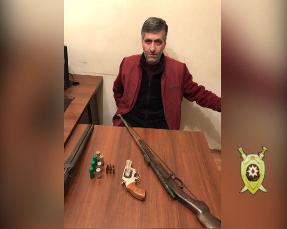 Keçmiş məhkum evində silah gizlədib ...   - VİDEO