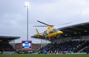 Oyun zamanı meydana vertolyot endi  - FOTO