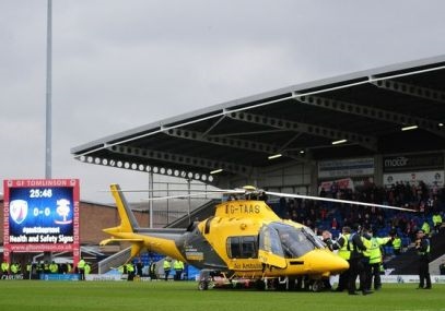 Oyun zamanı meydana vertolyot endi  - FOTO