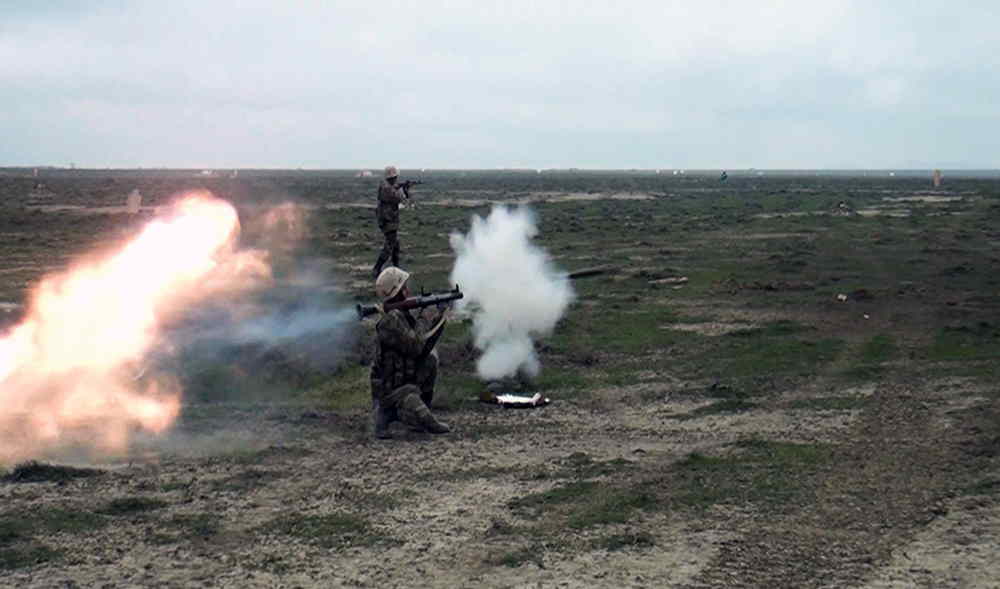 Azərbaycan ordusu belə atəş açdı  - FOTO + VİDEO 
