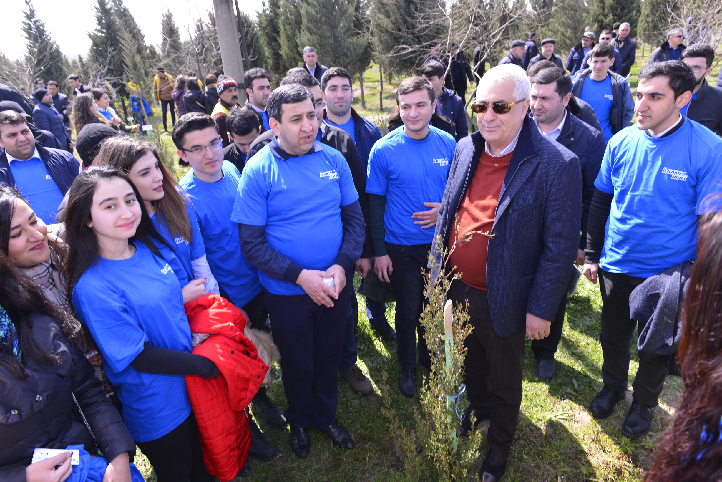 Cavid Qurbanov ağac əkdi - FOTOLAR