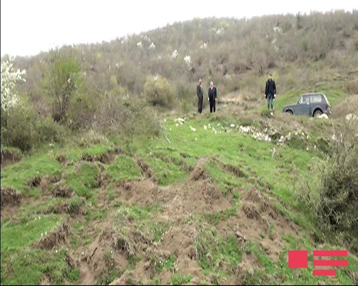 İsmayıllı və Şamaxıdakı sürüşmə zonalarına baxış keçirildi - FOTOLAR