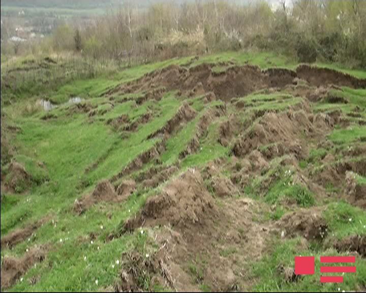 İsmayıllı və Şamaxıdakı sürüşmə zonalarına baxış keçirildi - FOTOLAR