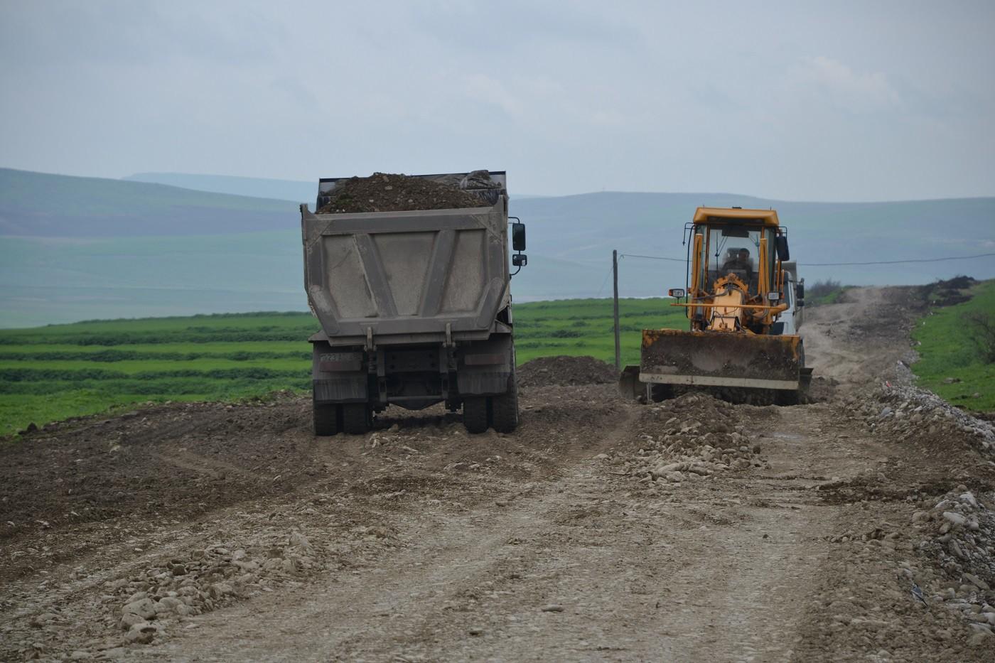İsmayıllıda 14 km uzunluğunda avtomobil yolu inşa edilir  - FOTO