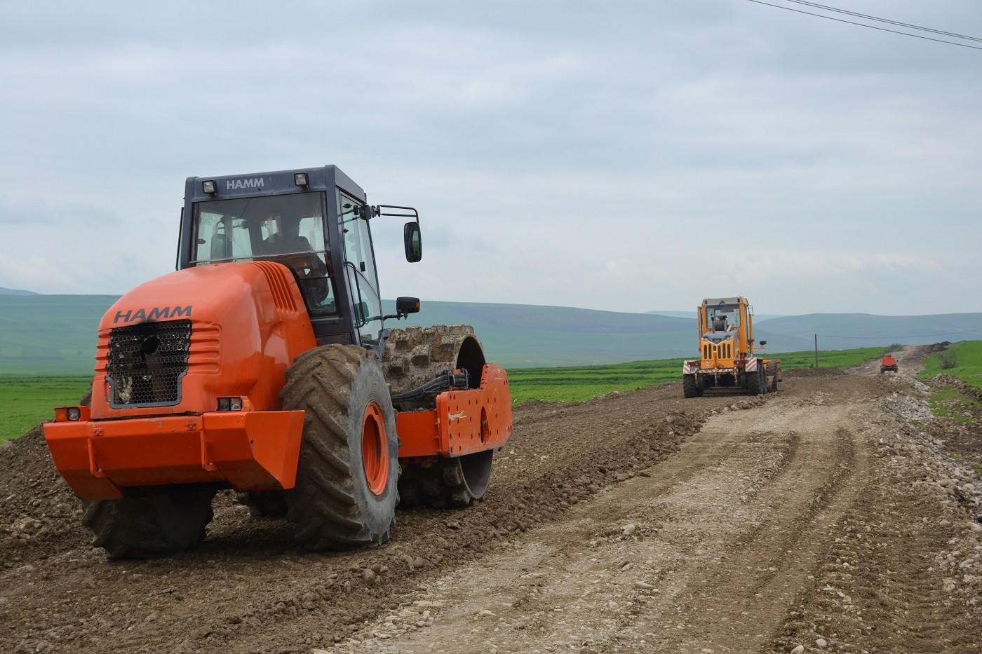 İsmayıllıda 14 km uzunluğunda avtomobil yolu inşa edilir  - FOTO