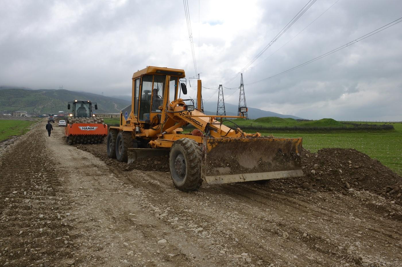 İsmayıllıda 14 km uzunluğunda avtomobil yolu inşa edilir  - FOTO