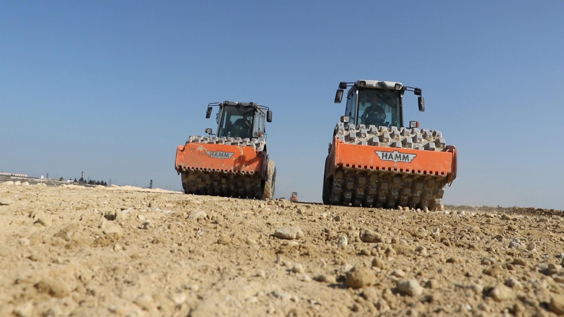 Bakıdan Rusiya sərhədinə yeni avtomobil yolu tikilir  - FOTOLAR