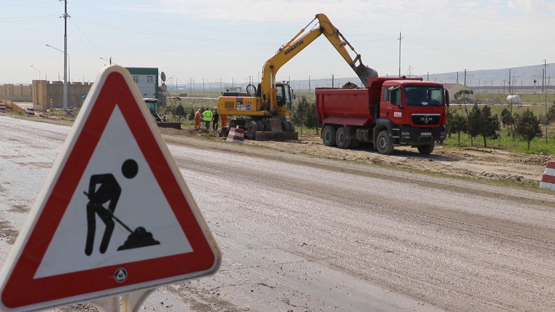 Bakıdan Rusiya sərhədinə yeni avtomobil yolu tikilir  - FOTOLAR