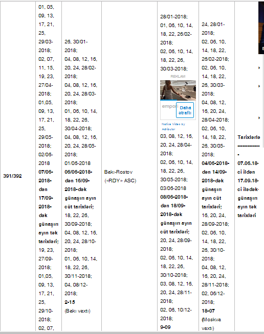 Bu tarixdən sərnişin qatarlarının hərəkət cədvəlində dəyişiklik ediləcək 
