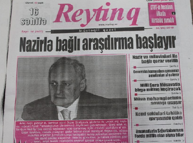 Jurnalisti döydürən nazir qəzetlərin manşetində -  FOTO