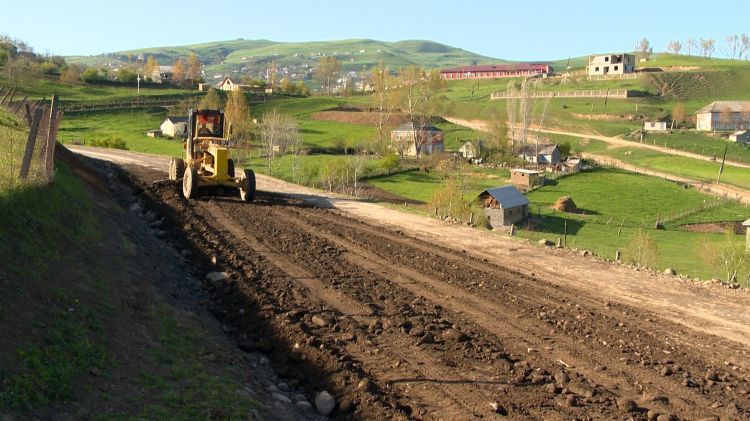 Cəlilabad-Yardımlı avtomobil yolunun tikintisi davam etdirilir - FOTOLAR