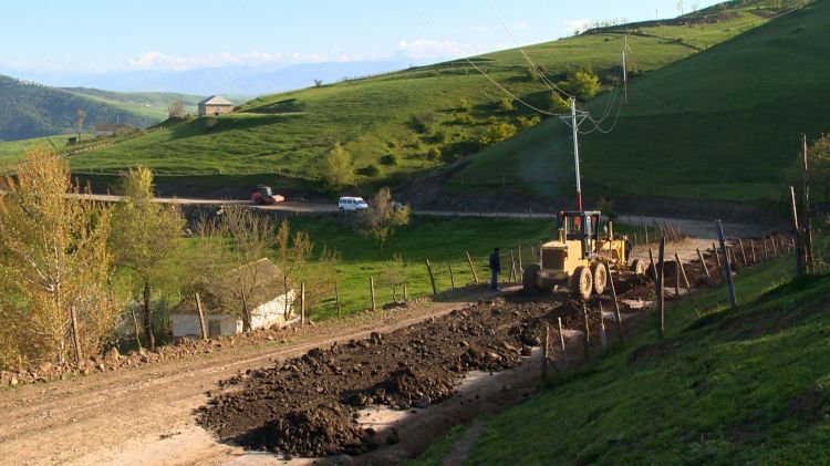 Cəlilabad-Yardımlı avtomobil yolunun tikintisi davam etdirilir - FOTOLAR