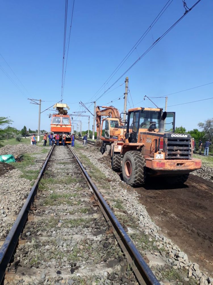 Mingəçevir stansiyasında yeni yoldəyişənlər quraşdırılır - FOTO