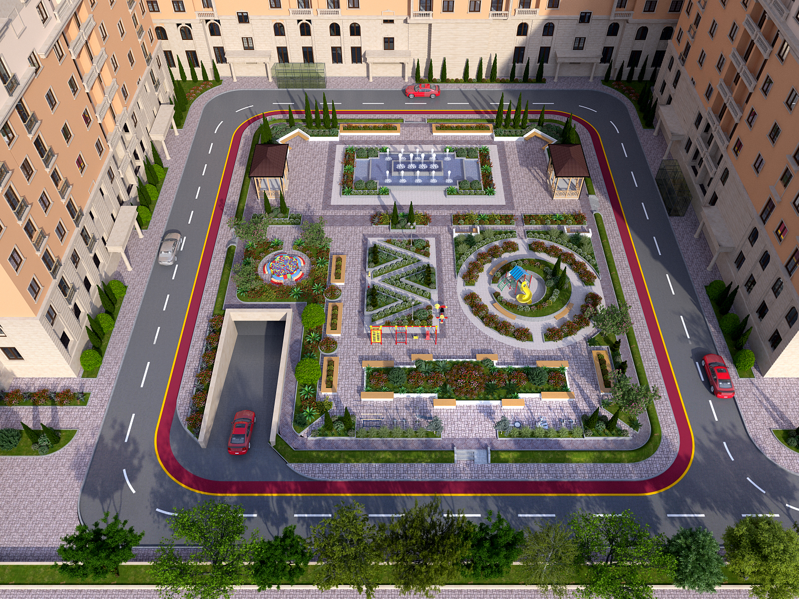 Sahil Park yaşayış kompleksində yeni binanın inşası başladı - FOTO