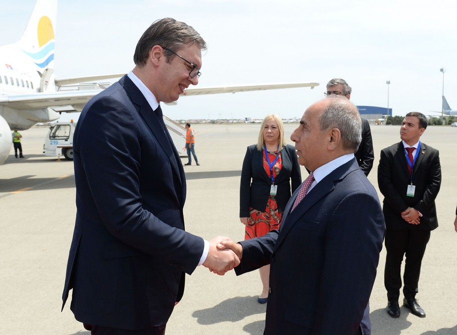 Serbiya Prezidenti  Azərbaycana gəldi  - FOTO