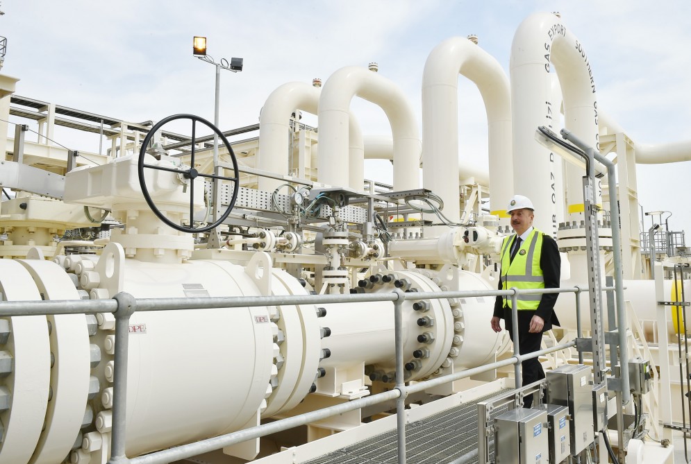 İlham Əliyev Cənub Qaz Dəhlizinin açılış mərasimində  - FOTOLAR