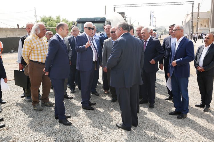 Bakıətrafı dəmir yolu xəttinin icra vəziyyəti yoxlanıldı  - FOTO 