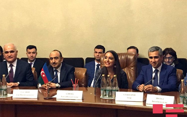 Leyla Əliyeva dövlət rəsmləri ilə birgə   AÇILIŞDA - FOTOLAR