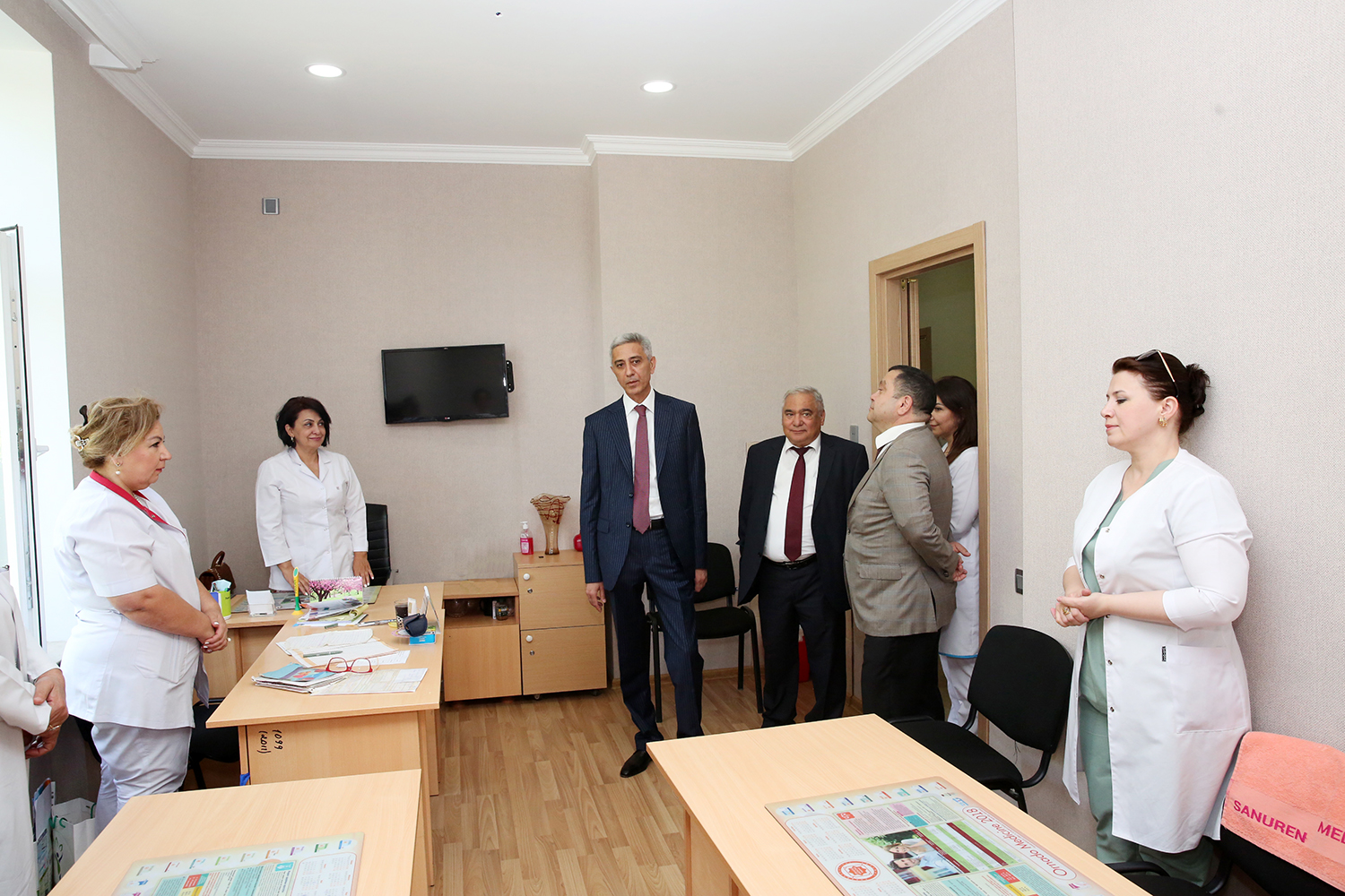 Dəmir yolu poliklinikası və doğum şöbəsi istifadəyə verildi    - FOTOLAR