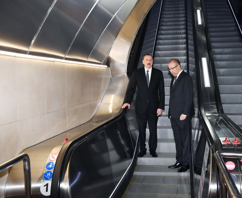 Sahil metrosu istifadəyə verildi  Prezident açılışda - FOTOLAR