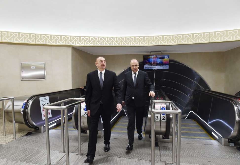 Sahil metrosu istifadəyə verildi  Prezident açılışda - FOTOLAR