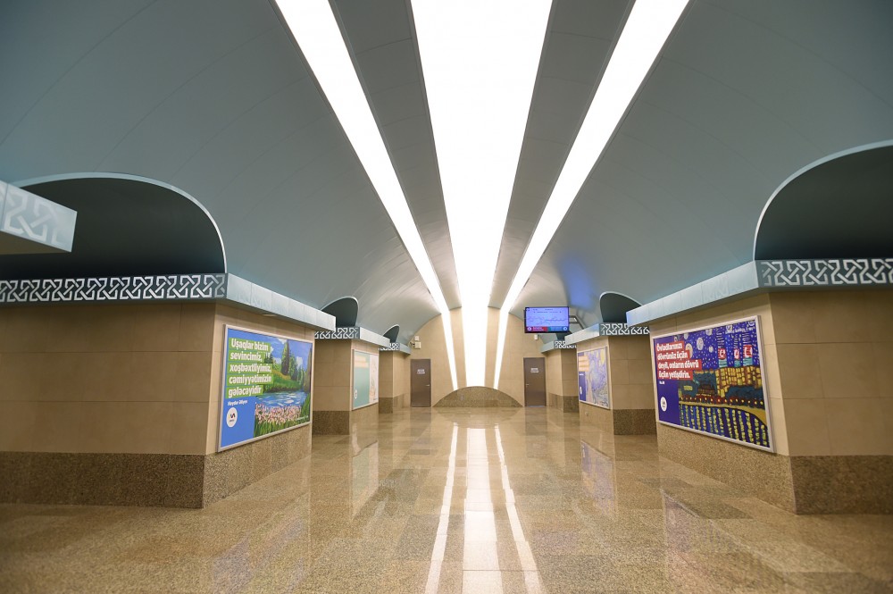 Sahil metrosu istifadəyə verildi  Prezident açılışda - FOTOLAR