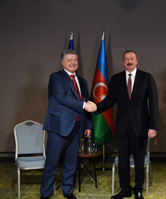 Prezident Poroşenko ilə görüşdü  - FOTOLAR